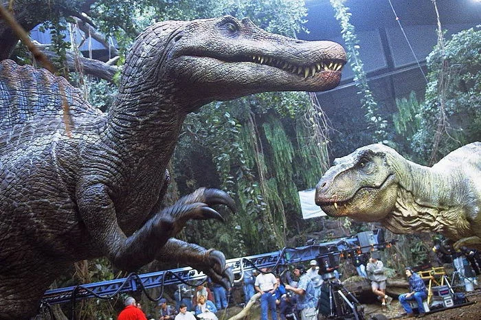 Visual for this record: Jurassic Park's dinosaurs still shared the frame with animatronics