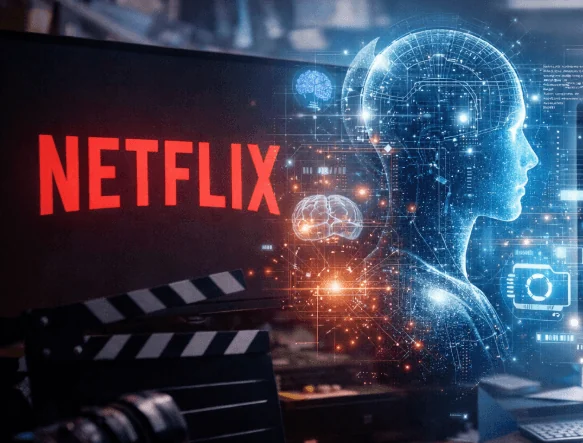 Visual for this record: Netflix names a show but not a method for its generative VFX claim