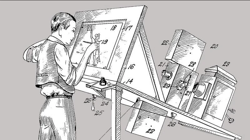 Visual for this record: The rotoscope patent describes a projector, not an algorithm