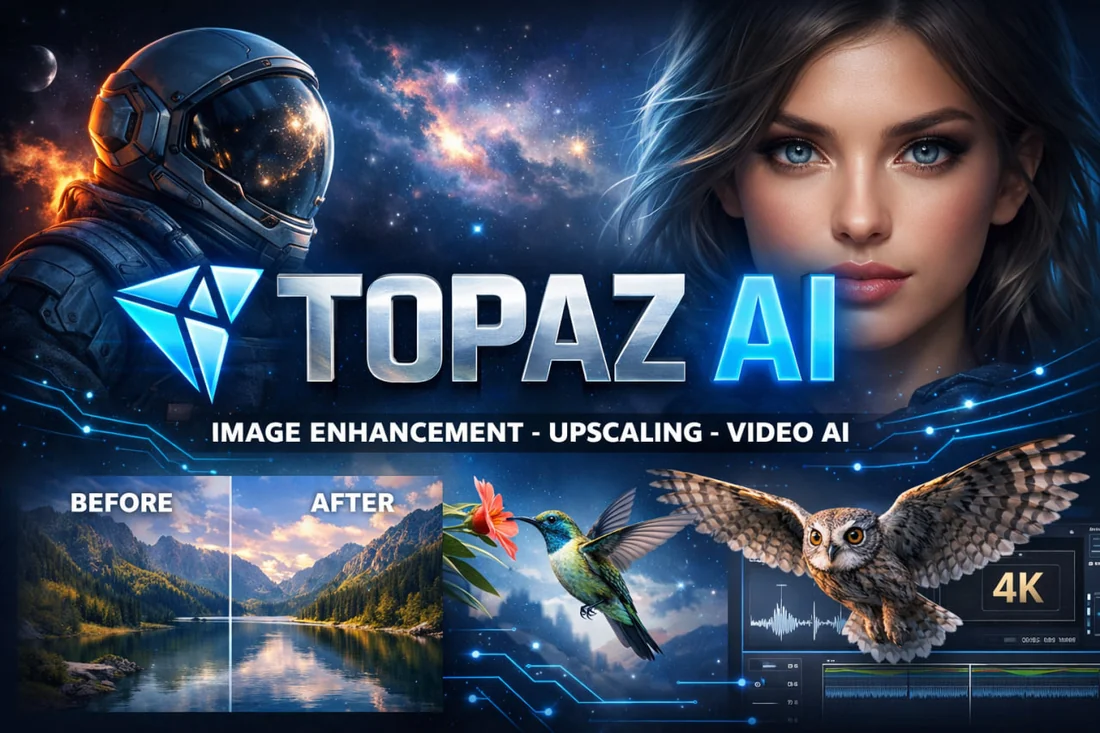Visual for this record: Topaz Video AI warns its own upscalers invent detail