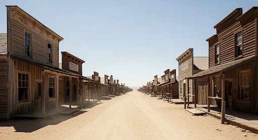 Deserted western town still used in Google's I/O 2025 generative-media production account